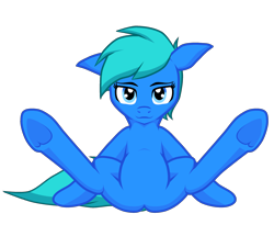 Size: 2500x2048 | Tagged: safe, artist:zeka10000, imported from derpibooru, oc, oc:nina dasher, pegasus, pony, belly, butt, featureless crotch, female, floppy ears, high res, looking at you, pegasus oc, plot, presenting, requested art, simple background, sitting, solo, spread legs, spreading, transparent background, vector, wingless