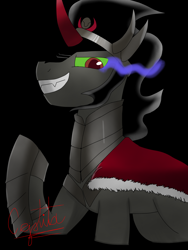 Size: 1536x2048 | Tagged: safe, artist:cjv2004, imported from derpibooru, king sombra, pony, unicorn, antagonist, smiling