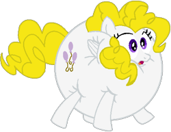 Size: 480x370 | Tagged: safe, artist:theinflater19, edit, imported from derpibooru, surprise, pegasus, pony, feeling pinkie keen, backwards cutie mark, female, inflation, mare, shocked, simple background, solo, transparent background