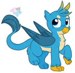 Size: 1305x1256 | Tagged: safe, artist:rainbow eevee, imported from derpibooru, gallus, griffon, chest fluff, cute, folded wings, gallabetes, male, simple background, solo, transparent background, vector, wings