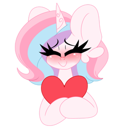 Size: 1280x1280 | Tagged: safe, artist:ladylullabystar, imported from derpibooru, oc, oc only, oc:lullaby star, alicorn, pony, female, heart, mare, simple background, solo, transparent background