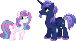 Size: 3072x1688 | Tagged: safe, artist:shakespearicles, artist:whalepornoz, imported from derpibooru, princess flurry heart, oc, oc:prince nova sparkle, alicorn, pony, fanfic:cat's cradle, alicorn oc, beard, brother, brother and sister, cousins, cute, cutie mark, eyebrows, eyelashes, eyes open, facial hair, family, female, goatee, half-brother, half-cousins, half-siblings, half-sister, heart, high res, horn, jewelry, male, mare, nostrils, offspring, parent:shining armor, parent:twilight sparkle, parents:shining sparkle, ponytail, prince, princess, product of incest, product of sparklecest, regalia, royalty, shakespearicles, show accurate, siblings, simple background, sister, smiling, stallion, stars, wall of tags, white background, wings