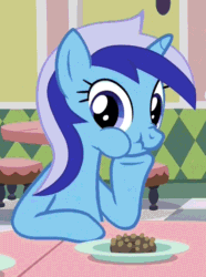 Size: 520x700 | Tagged: safe, imported from derpibooru, screencap, minuette, pony, unicorn, amending fences, animated, gif, scrunchy face, solo