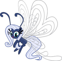 Size: 1024x1000 | Tagged: safe, artist:foxyfell1337, imported from derpibooru, fluttershy, breezie, original species, pony, breeziefied, simple background, solo, species swap, transparent background, umbra pony, wrong color