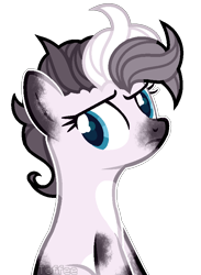 Size: 632x863 | Tagged: safe, artist:toffeelavender, imported from derpibooru, oc, oc only, earth pony, pony, base used, bust, earth pony oc, eyelashes, female, frown, mare, simple background, solo, transparent background