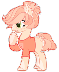 Size: 1637x2011 | Tagged: safe, artist:toffeelavender, imported from derpibooru, oc, oc only, earth pony, pony, base used, clothes, earth pony oc, eyelashes, female, mare, raised hoof, simple background, solo, transparent background