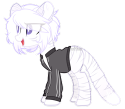 Size: 2625x2284 | Tagged: safe, artist:toffeelavender, imported from derpibooru, oc, oc only, zebra, base used, clothes, eye clipping through hair, simple background, smiling, solo, transparent background, zebra oc