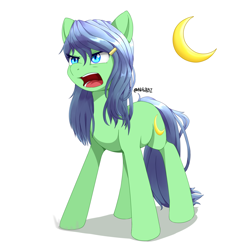 Size: 1500x1500 | Tagged: safe, artist:nihithebrony, imported from derpibooru, oc, oc only, oc:scrying mind, earth pony, pony, angry, commission, earth pony oc, female, open mouth, simple background, solo, white background