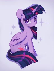Size: 3137x4096 | Tagged: safe, artist:cherrnichka, imported from derpibooru, twilight sparkle, alicorn, pony, cute, female, high res, looking at you, mare, sitting, solo, twiabetes, twilight sparkle (alicorn)