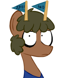 Size: 544x599 | Tagged: safe, artist:alandisc, imported from derpibooru, oc, oc only, oc:smelly bigshit, earth pony, pony, bags under eyes, bust, clothes, shirt, simple background, solo, white background