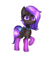 Size: 2880x3040 | Tagged: safe, artist:opal_radiance, imported from derpibooru, oc, pegasus, pony, blue, cute, dark, pink, purple, solo