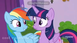 Size: 1024x576 | Tagged: safe, imported from derpibooru, screencap, rainbow dash, twilight sparkle, alicorn, pony, deep tissue memories, spoiler:deep tissue memories, duo, twilight sparkle (alicorn), watermark