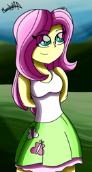 Size: 1683x3123 | Tagged: safe, artist:moonlightatlm, imported from derpibooru, fluttershy, equestria girls, clothes, female, skirt, solo