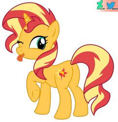 Size: 2000x2063 | Tagged: safe, artist:kuren247, imported from derpibooru, sunset shimmer, pony, unicorn, equestria girls, ;p, butt, cheeky, cute, female, looking back, mare, one eye closed, plot, raspberry, shimmerbetes, show accurate, simple background, solo, tongue out, transparent background, vector, wink