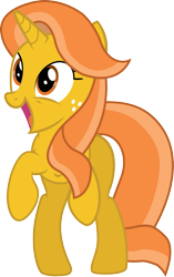 Size: 841x1335 | Tagged: safe, artist:tmntmlp4ever2000, imported from derpibooru, oc, oc only, oc:pineapple soda, pony, unicorn, female, freckles, full body, hooves, horn, mare, open mouth, open smile, show accurate, simple background, smiling, solo, tail, transparent background, two toned mane, two toned tail, unicorn oc