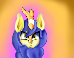 Size: 1280x1000 | Tagged: safe, artist:seki_98, imported from derpibooru, oc, oc only, oc:creamyogurt, kirin, argentina, boca juniors, eye, eye clipping through hair, eyelashes, eyes, gradient background, horn, kirin oc, smiling, smirk