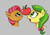 Size: 520x368 | Tagged: safe, apple fritter, babs seed, pony, aggie.io, apple, apple family member, bust, eyebrows, female, filly, food, freckles, happy, looking at something, looking up, mare, open mouth, open smile, portrait, simple background, smiling