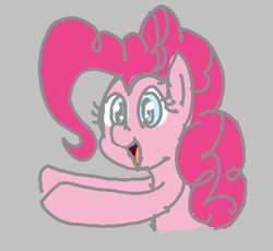 Size: 367x337 | Tagged: safe, pinkie pie, earth pony, pony, aggie.io, female, lowres, mare, open mouth, simple background, smiling