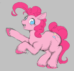 Size: 237x228 | Tagged: safe, pinkie pie, earth pony, pony, aggie.io, female, lowres, mare, open mouth, rearing, simple background, smiling, unshorn fetlocks