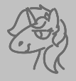 Size: 107x115 | Tagged: safe, lyra heartstrings, pony, unicorn, aggie.io, bust, female, frown, gray background, lowres, mare, monochrome, portrait, simple background, solo