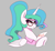 Size: 463x423 | Tagged: safe, artist:thebatfang, princess celestia, alicorn, pony, aggie.io, alternate hairstyle, clothes, female, glasses, looking back, mare, paper, simple background, smiling