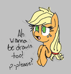 Size: 250x258 | Tagged: safe, applejack, earth pony, pony, aggie.io, female, lowres, mare, open mouth, simple background, talking