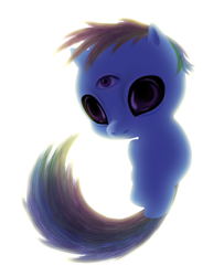 Size: 670x825 | Tagged: safe, artist:hotdiggedydemon, imported from derpibooru, rainbow dash, pony, .mov, swag.mov, baby, baby pony, creepy, nightmare fuel, pony.mov, simple background, three eyes, white background