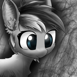 Size: 1080x1080 | Tagged: safe, artist:qianz, derpibooru exclusive, imported from derpibooru, oc, oc only, pony, ear fluff, solo