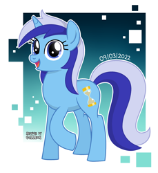 Size: 1100x1200 | Tagged: safe, artist:g4lleon, imported from derpibooru, minuette, pony, unicorn, female, happy, looking at someone, looking at you, mare, picture, smiling, smiling at you, solo