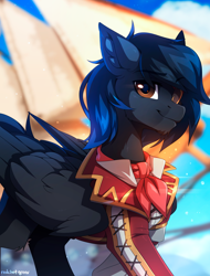 Size: 2300x3021 | Tagged: safe, artist:redchetgreen, imported from derpibooru, oc, oc only, pegasus, pony, pirate, solo