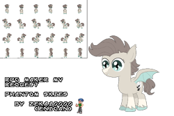 Size: 576x384 | Tagged: safe, artist:zeka10000, imported from derpibooru, oc, oc:enigan, oc:phantom skies, bat pony, bat pony oc, female, filly, foal, pixel art, request, requested art, rpg maker, rpg maker mv, rpg maker vx ace, simple background, solo, sprite, text, transparent background