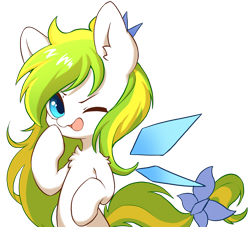 Size: 1226x1113 | Tagged: artist needed, safe, imported from derpibooru, oc, oc:tea fairy, earth pony, pegasus, pony, china, crystal wings, cute, female, mare, mascot, one eye closed, pegasus oc, simple background, smiling, solo, transparent background, wings