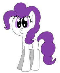 Size: 653x783 | Tagged: safe, artist:funnyclowns64, knight shade, earth pony, pony, colored, curly hair, curly mane, curly tail, cute, eyelashes, full body, g1, g1 to g4, g4, generation leap, hooves, knightorable, male, purple eyes, purple hair, purple mane, purple tail, simple background, smiling, solo, stallion, transparent background