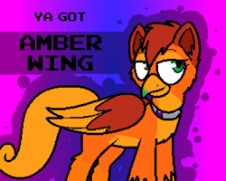 Size: 1000x800 | Tagged: safe, artist:pokefound, imported from twibooru, oc, oc:amber wing, hippogriff, banned from equestria daily, abstract background, hippogriff oc, image, png, solo