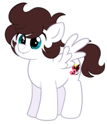 Size: 875x1013 | Tagged: safe, artist:saveraedae, imported from derpibooru, oc, oc only, oc:markpony, pegasus, pony, chubby, colt, foal, male, ponified, show accurate, simple background, solo, teenager, the mark side, transparent background