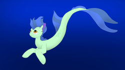Size: 1920x1080 | Tagged: safe, artist:puginpocket, imported from derpibooru, oc, oc only, oc:coral ridge, merpony, pony, sea pony, seapony (g4), male, ocean, solo, underwater, water
