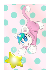 Size: 2500x3700 | Tagged: safe, artist:rolo, imported from derpibooru, oc, oc only, pony, unicorn, 2013, animal costume, cat costume, clothes, costume, cute, female, happy, heart eyes, kigurumi, mare, ocbetes, open mouth, open smile, paw pads, pounce, smiling, solo, stars, super mario 3d world, super mario bros., wingding eyes