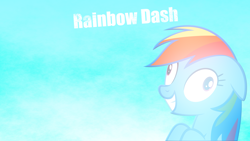 Size: 1920x1080 | Tagged: safe, artist:awesomebrony, imported from derpibooru, rainbow dash, pegasus, pony, awesome, blue background, desktop, desktop background, female, floppy ears, gimp, grin, mare, rainbowmena, simple background, smiling, solo, wallpaper