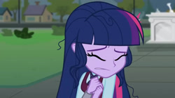 Size: 3410x1920 | Tagged: safe, imported from derpibooru, screencap, sci-twi, twilight sparkle, equestria girls, friendship games, crying, eyes closed, female, high res, sad, solo, statue