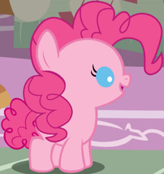 Size: 1920x2033 | Tagged: safe, artist:beavernator, edit, imported from derpibooru, pinkie pie, earth pony, pony, baby, baby pie, baby pony, cropped, cute, diapinkes, female, filly, foal, open mouth, open smile, smiling, solo, younger