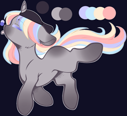 Size: 1599x1465 | Tagged: safe, artist:purplegrim40, imported from derpibooru, oc, oc only, pony, unicorn, :p, beanie, hat, horn, multicolored hair, rainbow hair, simple background, solo, tongue out, unicorn oc