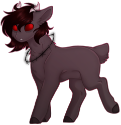 Size: 1330x1379 | Tagged: safe, artist:purplegrim40, imported from derpibooru, oc, oc only, demon, demon pony, pony, red eyes, simple background, solo, transparent background