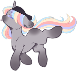 Size: 1599x1465 | Tagged: safe, alternate version, artist:purplegrim40, imported from derpibooru, oc, oc only, pony, unicorn, :p, background removed, beanie, hat, horn, multicolored hair, rainbow hair, simple background, solo, tongue out, transparent background, unicorn oc