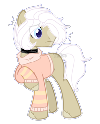 Size: 1300x1620 | Tagged: safe, artist:toffeelavender, imported from derpibooru, oc, oc only, earth pony, pony, base used, choker, clothes, earth pony oc, looking back, male, simple background, solo, stallion, transparent background