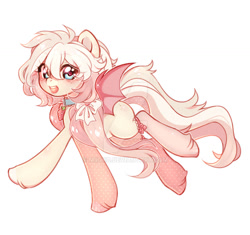 Size: 1024x962 | Tagged: safe, artist:miioko, imported from derpibooru, oc, oc only, bat pony, pony, bat pony oc, bat wings, choker, commission, deviantart watermark, female, mare, obtrusive watermark, simple background, smiling, solo, watermark, white background, wings, ych result