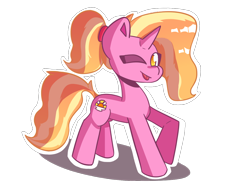 Size: 1300x1000 | Tagged: safe, artist:ronin20181, imported from derpibooru, luster dawn, pony, unicorn, the last problem, female, one eye closed, simple background, solo, transparent background, wink