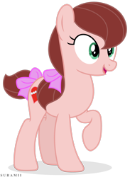 Size: 2098x2859 | Tagged: safe, artist:suramii, imported from derpibooru, oc, oc only, oc:care heart, earth pony, pony, bow, female, mare, simple background, solo, tail, tail bow, transparent background