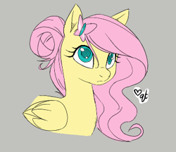 Size: 363x314 | Tagged: safe, fluttershy, pegasus, pony, aggie.io, alternate mane style, female, mare, simple background