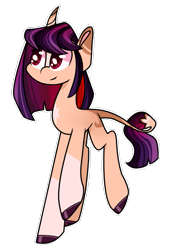 Size: 747x1107 | Tagged: safe, artist:goldlines005, imported from derpibooru, oc, oc only, pony, unicorn, hoof polish, horn, leonine tail, offspring, offspring's offspring, parent:oc:rustic royalty, parent:oc:starjax sparkle, parents:oc x oc, simple background, smiling, solo, tail, transparent background, unicorn oc