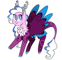 Size: 1280x1228 | Tagged: safe, artist:goldlines005, imported from derpibooru, oc, oc only, draconequus, chest fluff, draconequus oc, interspecies offspring, offspring, parent:discord, parent:pinkie pie, parents:discopie, simple background, solo, transparent background